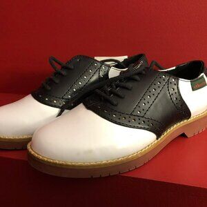 G.H. BASS & CO Boy's Black/White Enfield Dress Shoes - Size 12 - NWT